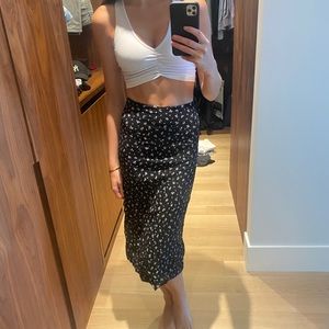 Brandy Melville Floral Midi Skirt